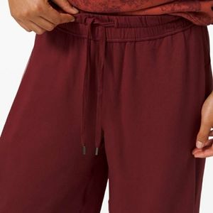 Lululemon Sz 14 Dream Om HiRise Crop Pants New Burgundy